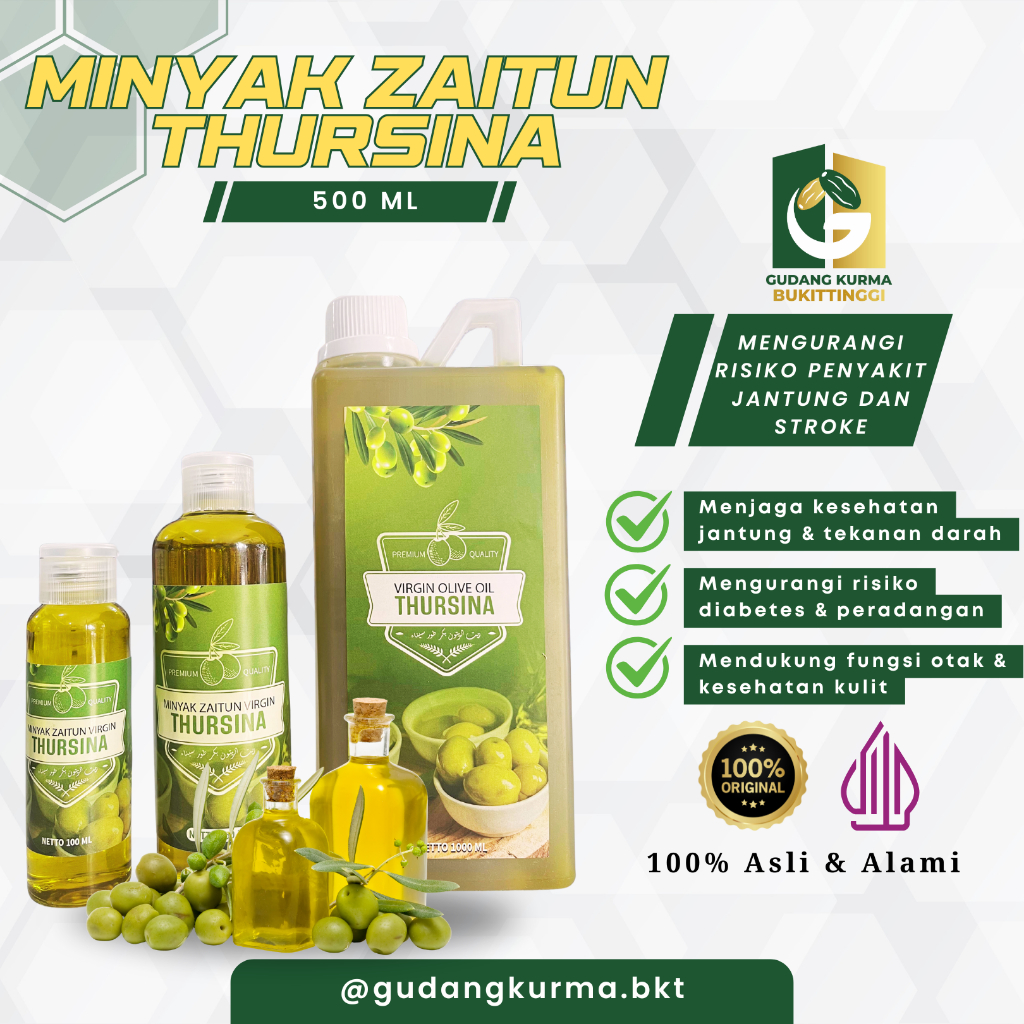 Minyak Zaitun Thursina Mesir 500ml – Tursina Extra Virgin Olive Oil Asli Premium