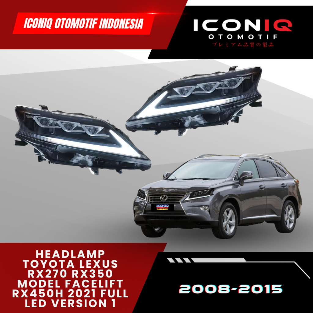 HEADLAMP LEXUS RX270 RX350 2008-2015 MODEL FACELIFT RX450H 2021 FULL LED VERSION 1