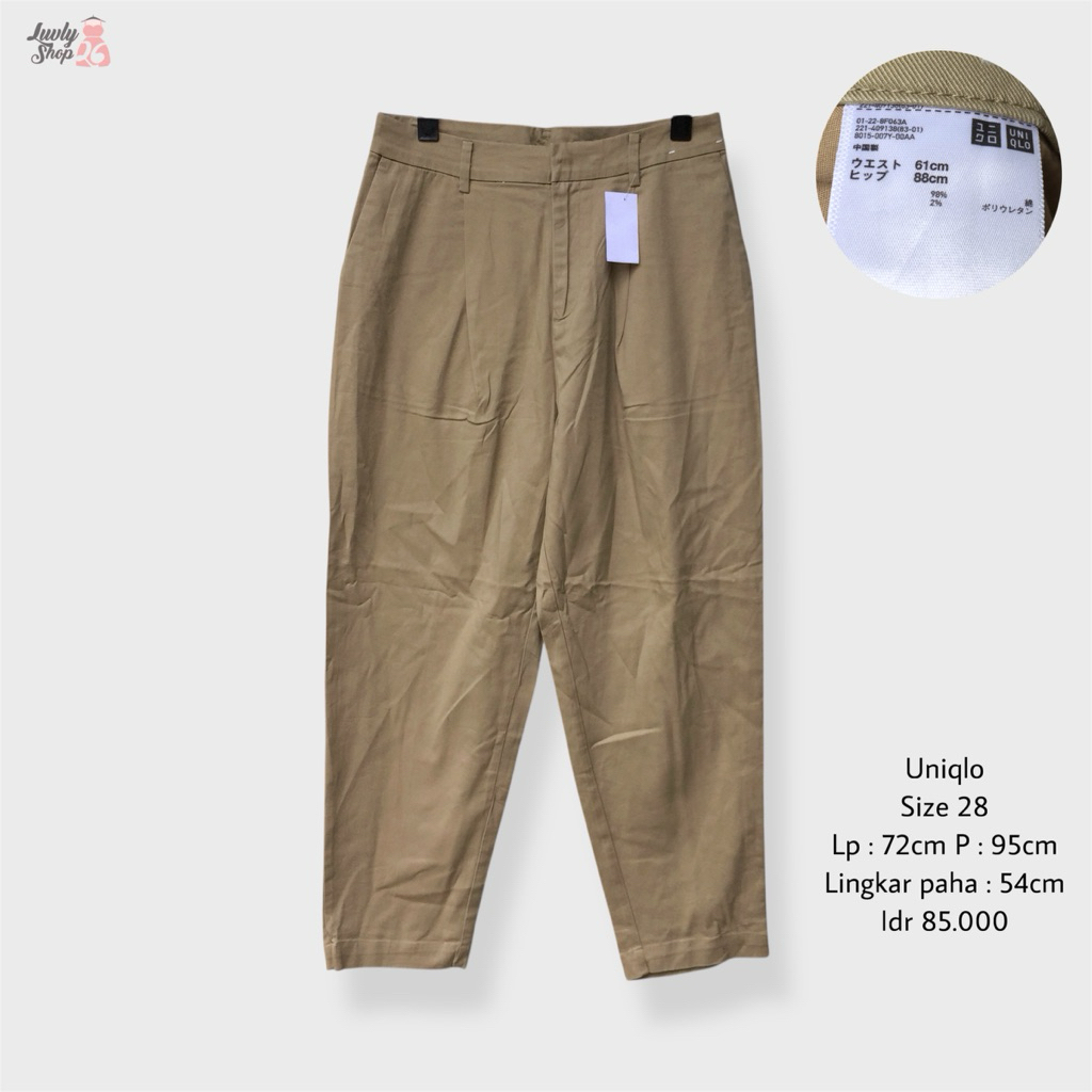 uniqlo celana kerja baggy pants