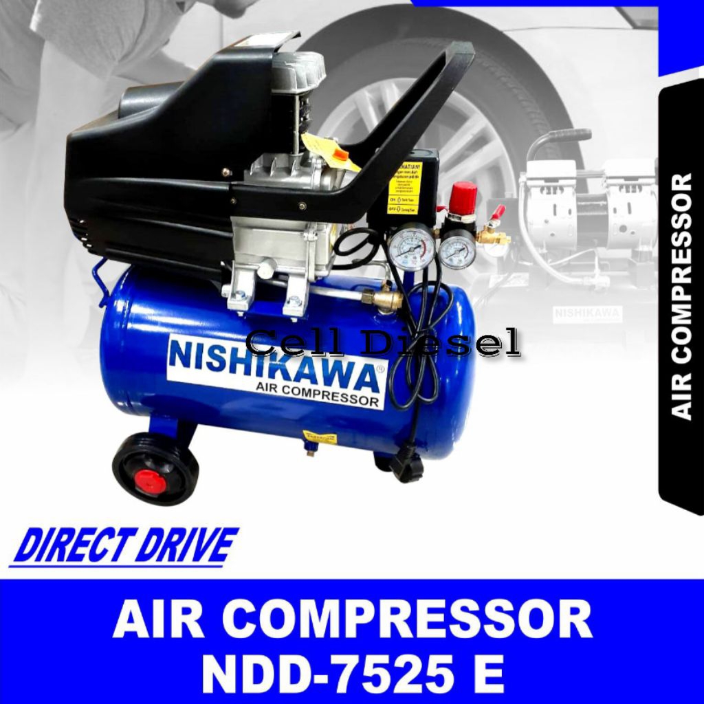 Kompresor Angin Listrik NISHIKAWA NDD 7252 E / 24 Liter 750 Watt