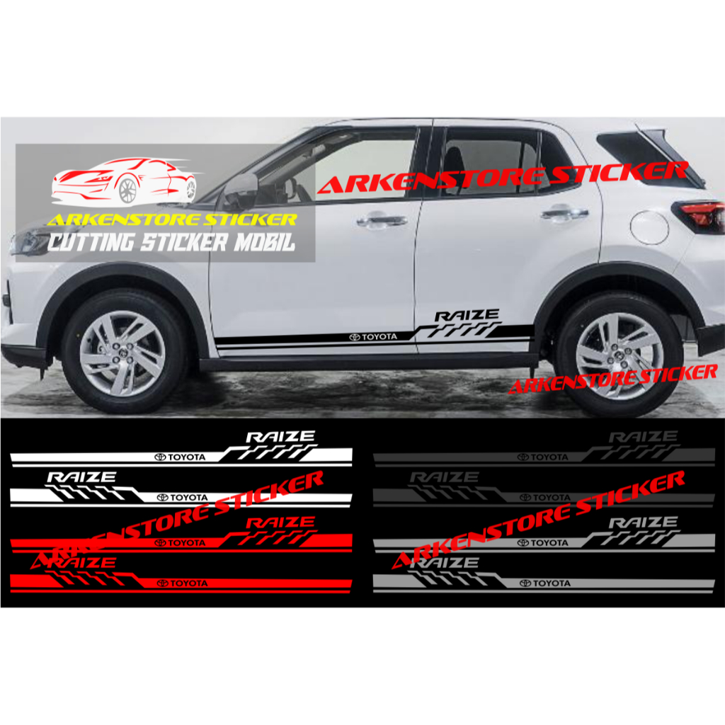 Promo sticker mobil raize cutting sticker stiker mobil toyota raize stiker raize