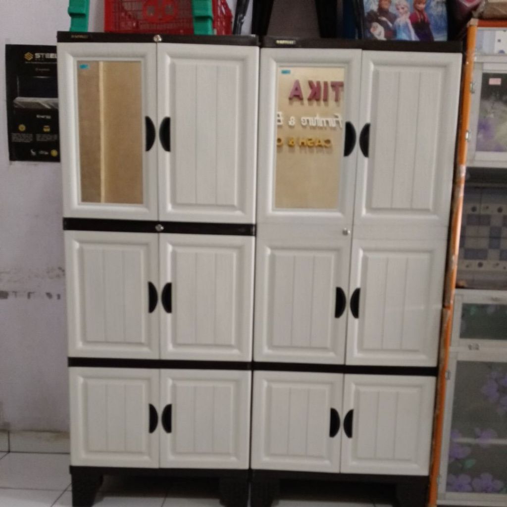 Napolly lemari pakaian Rak + Cermin BCBC -R21x -CK & BCBC-G21x -CK