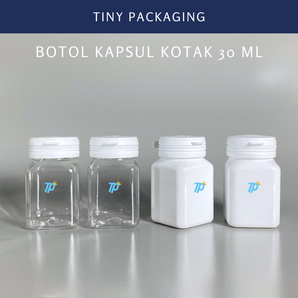 Botol Kapsul Kotak 30 ml | Botol Kapsul 30 ml | Botol 30 ml