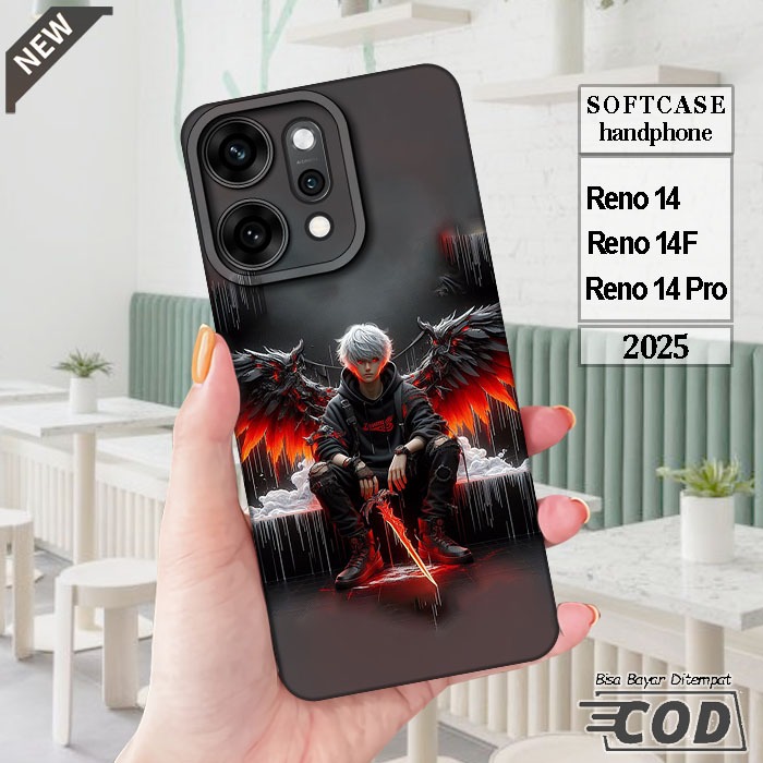 Case OPPO RENO 14  _OPPO RENO 14F  _OPPO RENO 14 PRO  _Casing silikon hitam bening Elastis keren