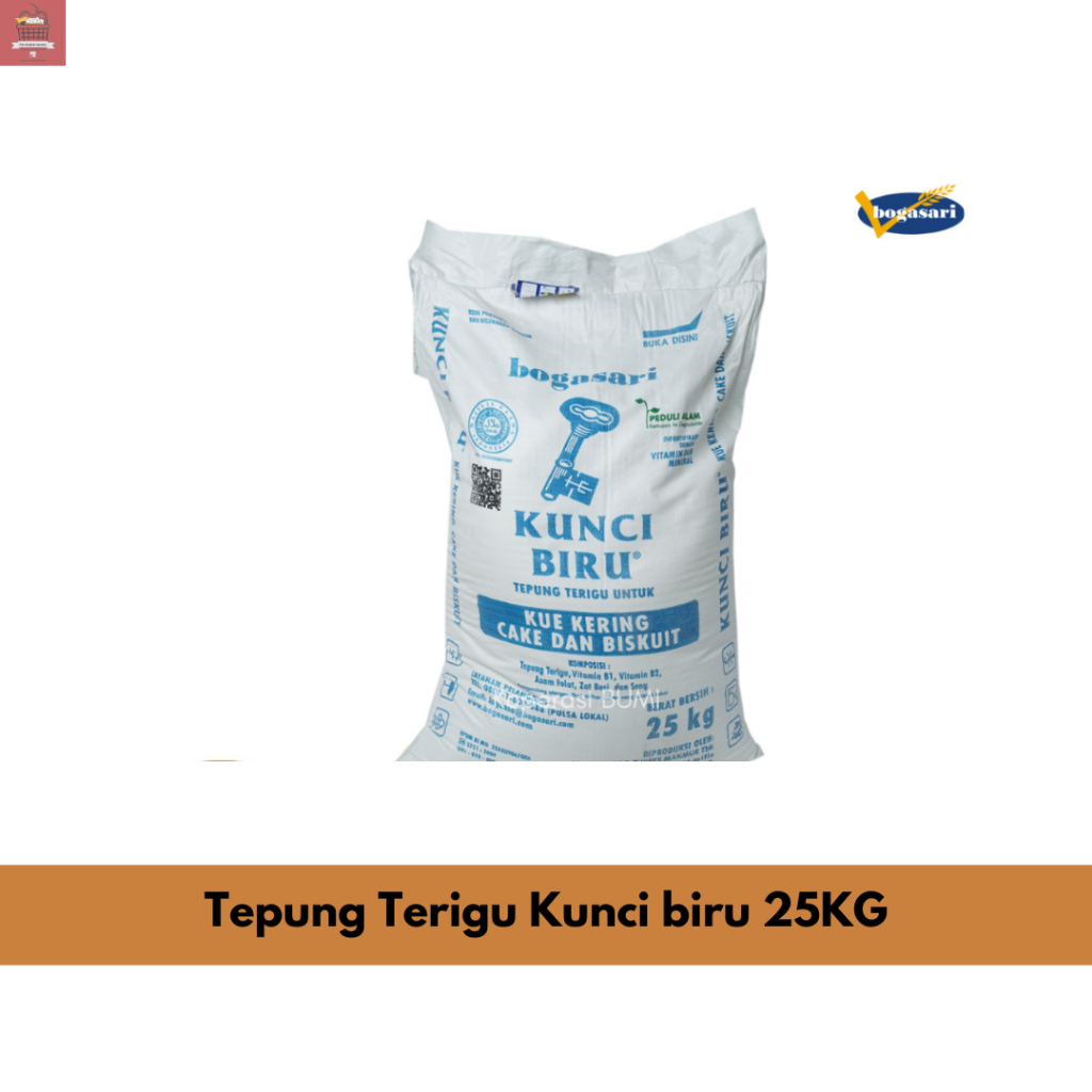 Tepung Terigu Kunci 25kg - Tepung terigu Bogasari