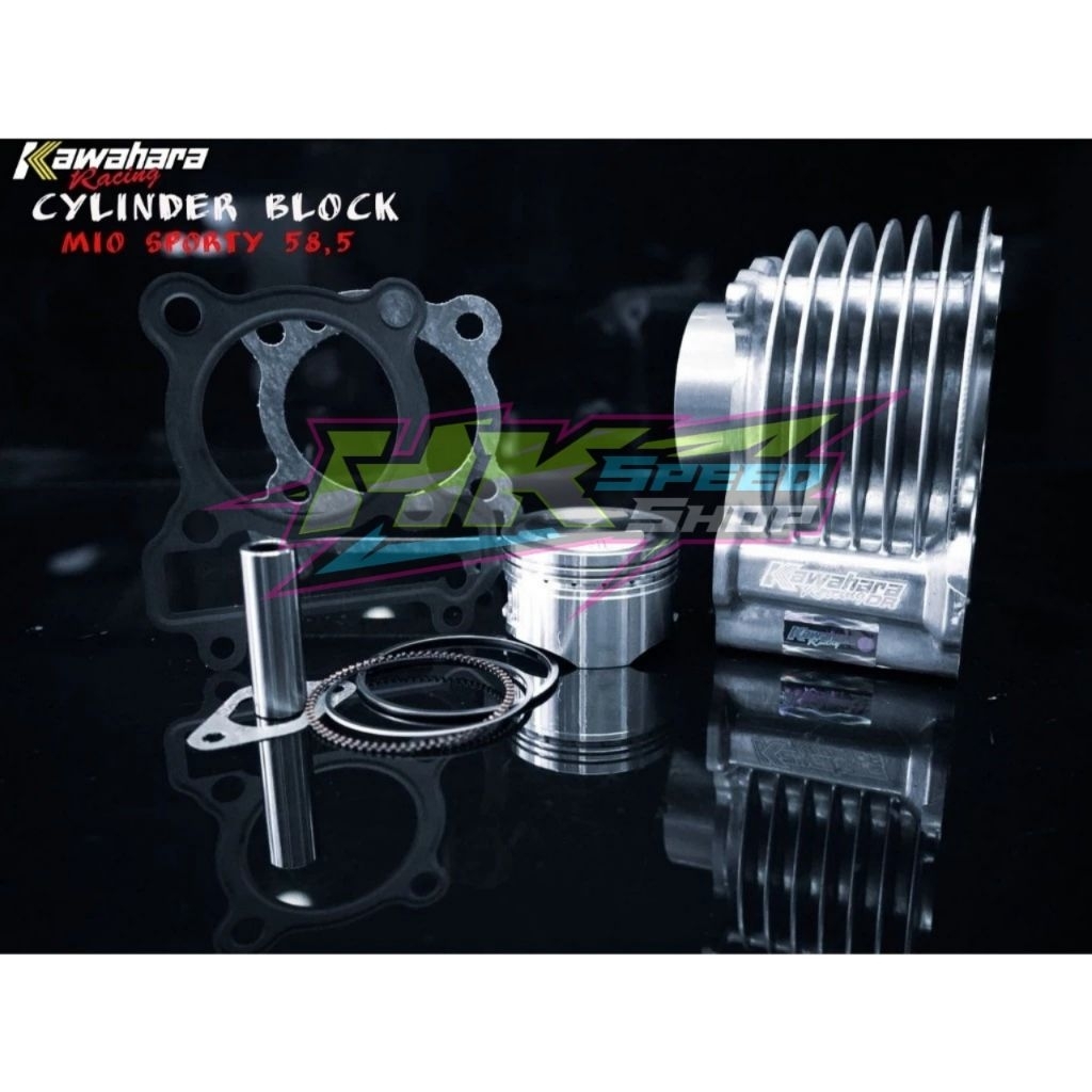 CYLINDER BLOK KAWAHARA DR BLOK PISTON 58.5mm MIO OLD / MIO SPORTY / MIO SMILE / MIO SOUL / MIO NEW /