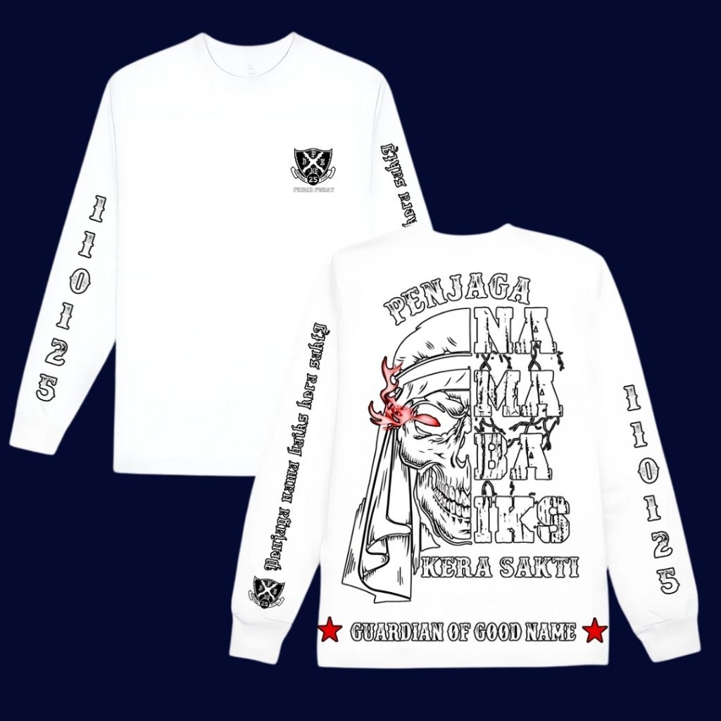 Promo Kaos Longsleeve Penjaga Nama Baiks Kera Sakti Pria Wanita Cotton Combed Tebal Murah Dan Halus 