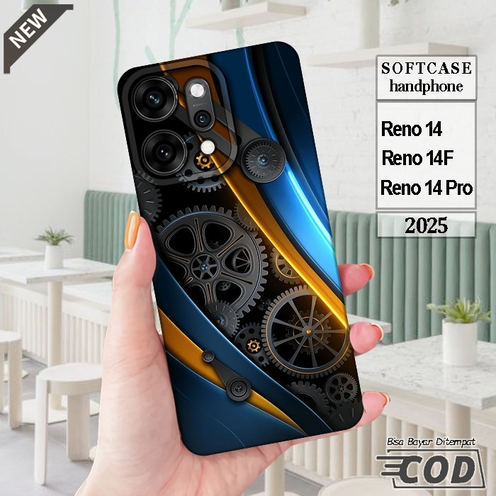 Case OPPO RENO 14  _OPPO RENO 14F  _OPPO RENO 14 PRO  _Casing silikon hitam bening Elastis keren