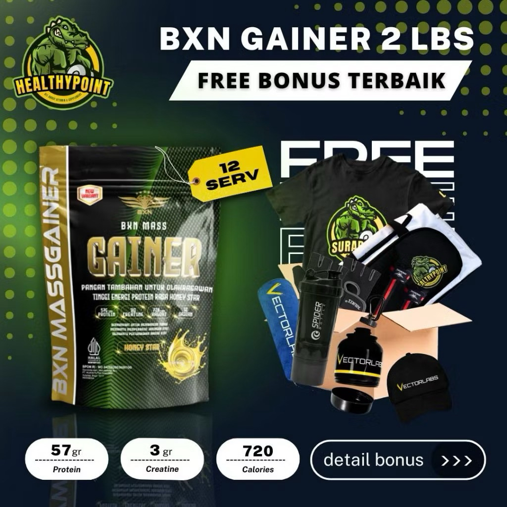BXN Xtreme Mass Gainer 2 Lbs Penambah Berat Badan Protein Weight Gain 2lbs