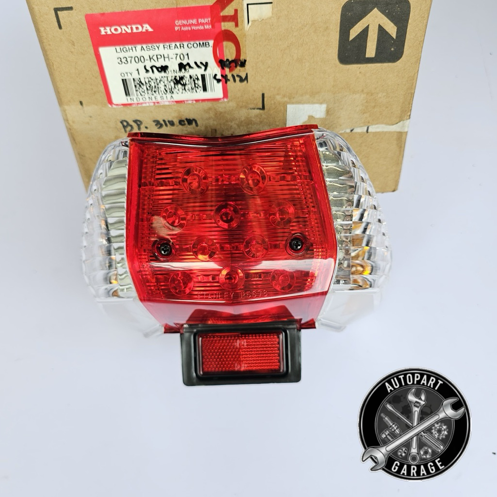 STOPLAMP LAMPU BELAKANG HONDA SUPRA X 125 LED BATMAN ORIGINAL 33700-KPH-701