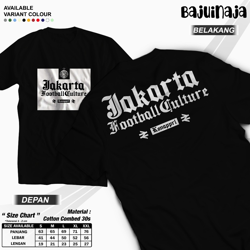 Kaos Persija Jakarta "Jakarta Football Culture" - Kaos Supporter Persija/Jack Mania/Kaos distro pers