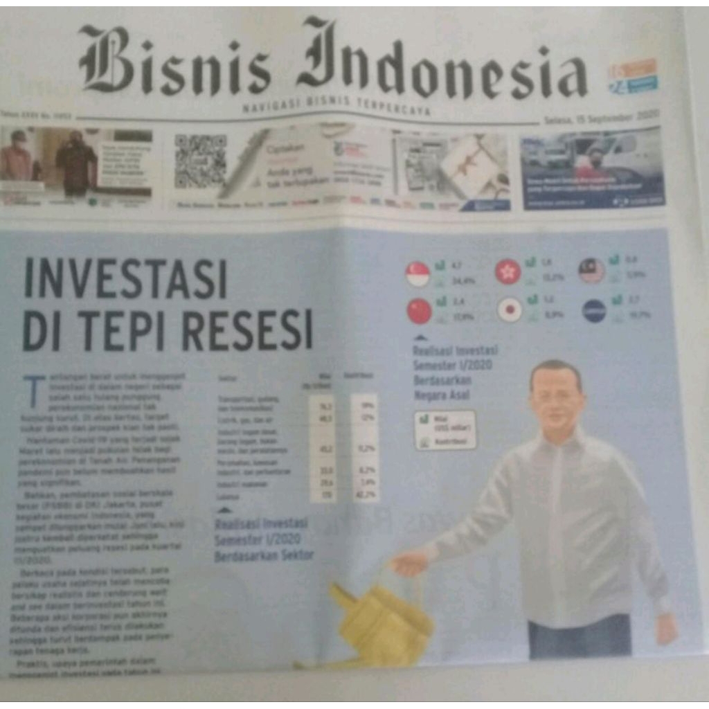 Koran bekas khusus BISNIS INDONESIA