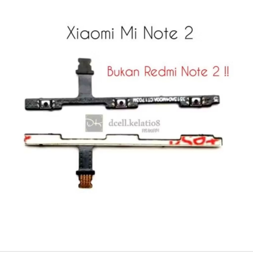 FLEXIBLE POWER ON OFF VOLUME XM MI NOTE 2 EDGE (BUKAN REDM NOTE 2)