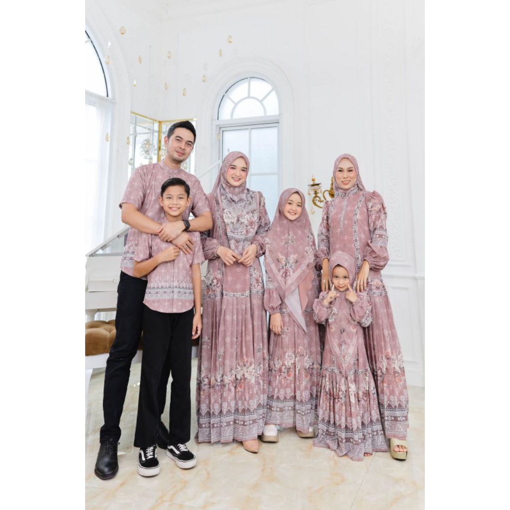 Gamis Syar'i INAYAH FAMILY Set Hijab by AC ORIGINAL COLLECTION
