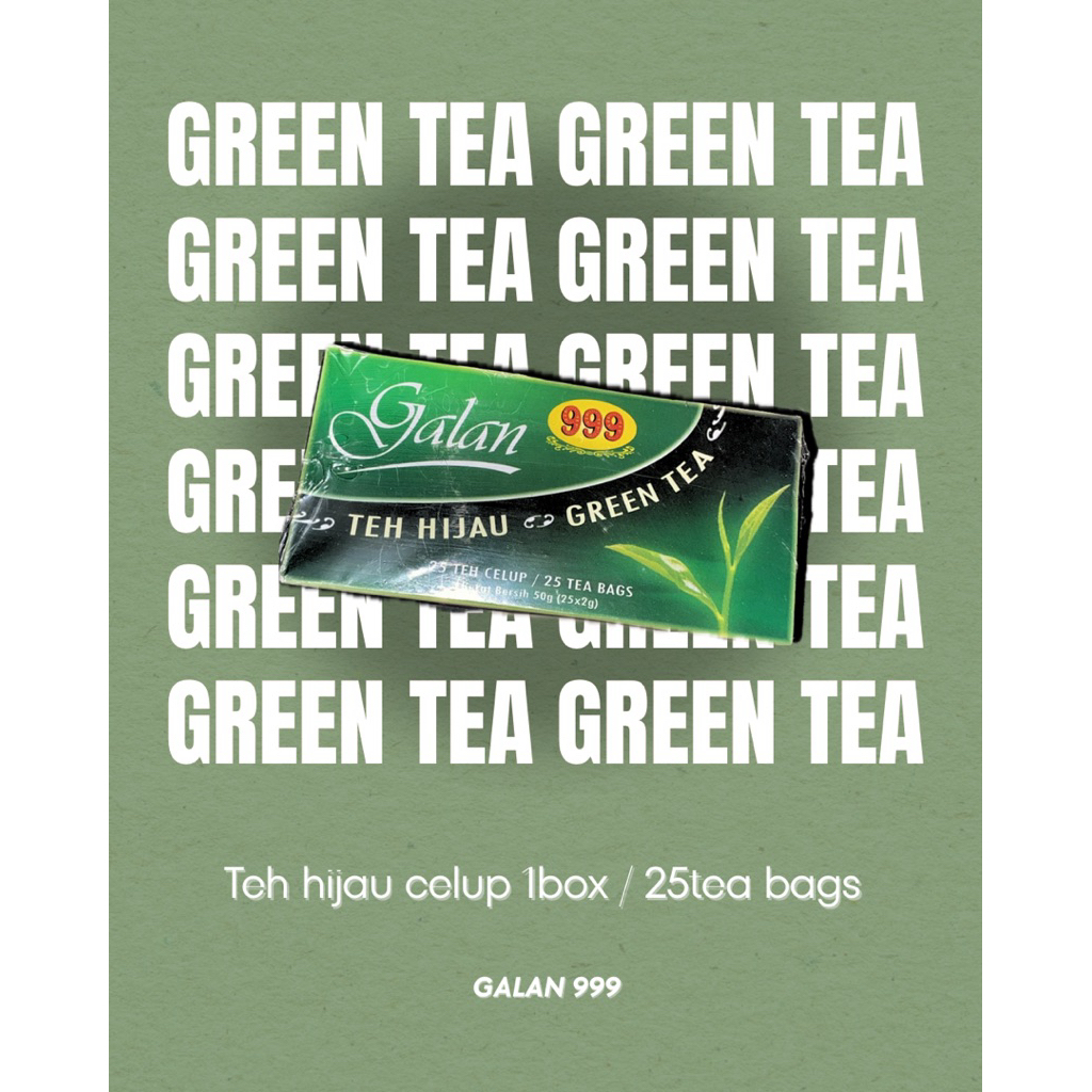 Teh 999 Teh Galan Teh Hijau Celup 1box isi 25pcs Tea bags