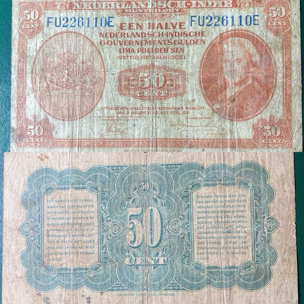 Uang Langka 50 cent Gulden Nica