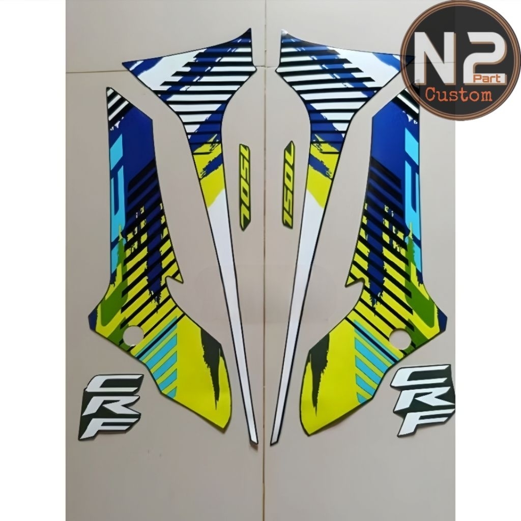 Striping Stiker Honda CRF 150 L 2025 Hitam Hijau Standar Berkualitas