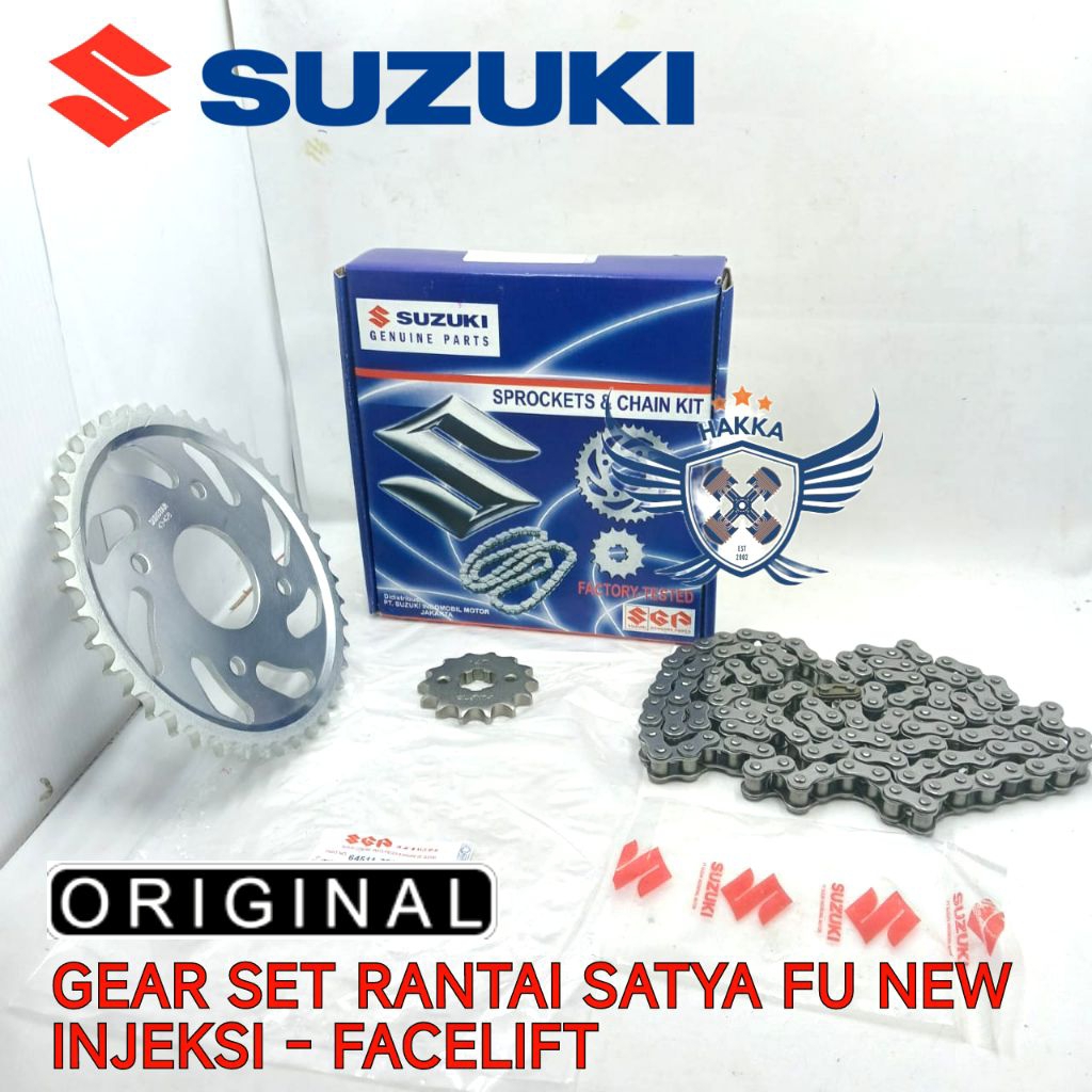GEAR SET RANTAI SATRIA FU NEW, GEAR SET RANTAI SUZUKI SATRIA FU INJEKSI, GEAR SET SUZUKI SATYA FACEL