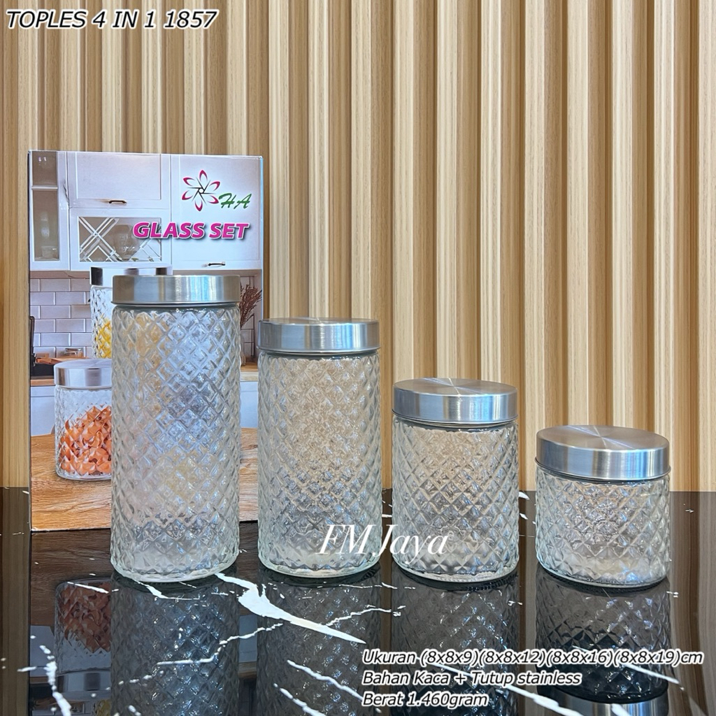 TOPLES 4 IN 1 1857 || TEMPAT PENYIMPANAN KUE AESTHETIC || TOPLES BENING HARI RAYA || WADAH SNACK + T