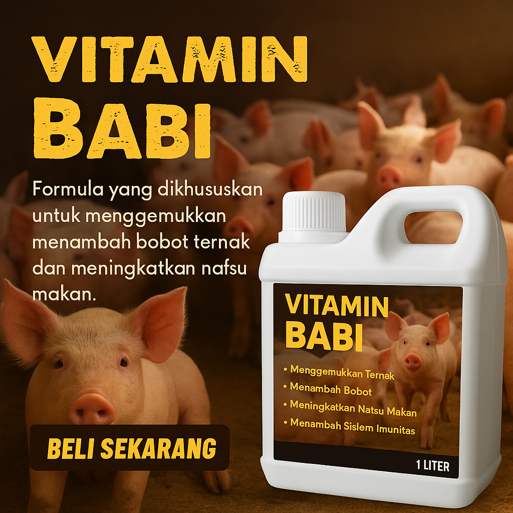 Vitamin Penggemuk Babi Booster Babi Cepat Besar & Gemuk – Obat Babi Kurus Jadi Gemuk Padat Berisi