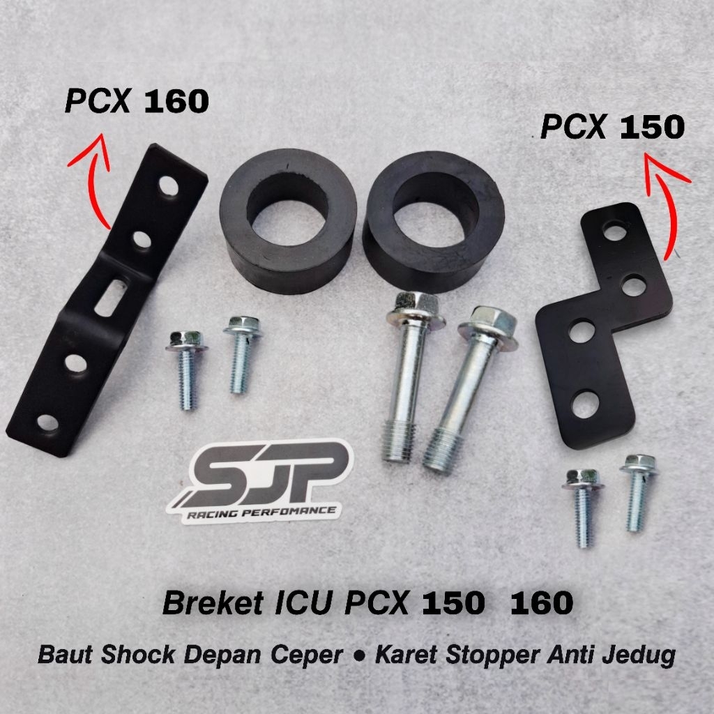 Bracket ICU PCX 160 PCX 150 breket isiu Karet Stopper anti jedug Baut Shock Depan Ceper