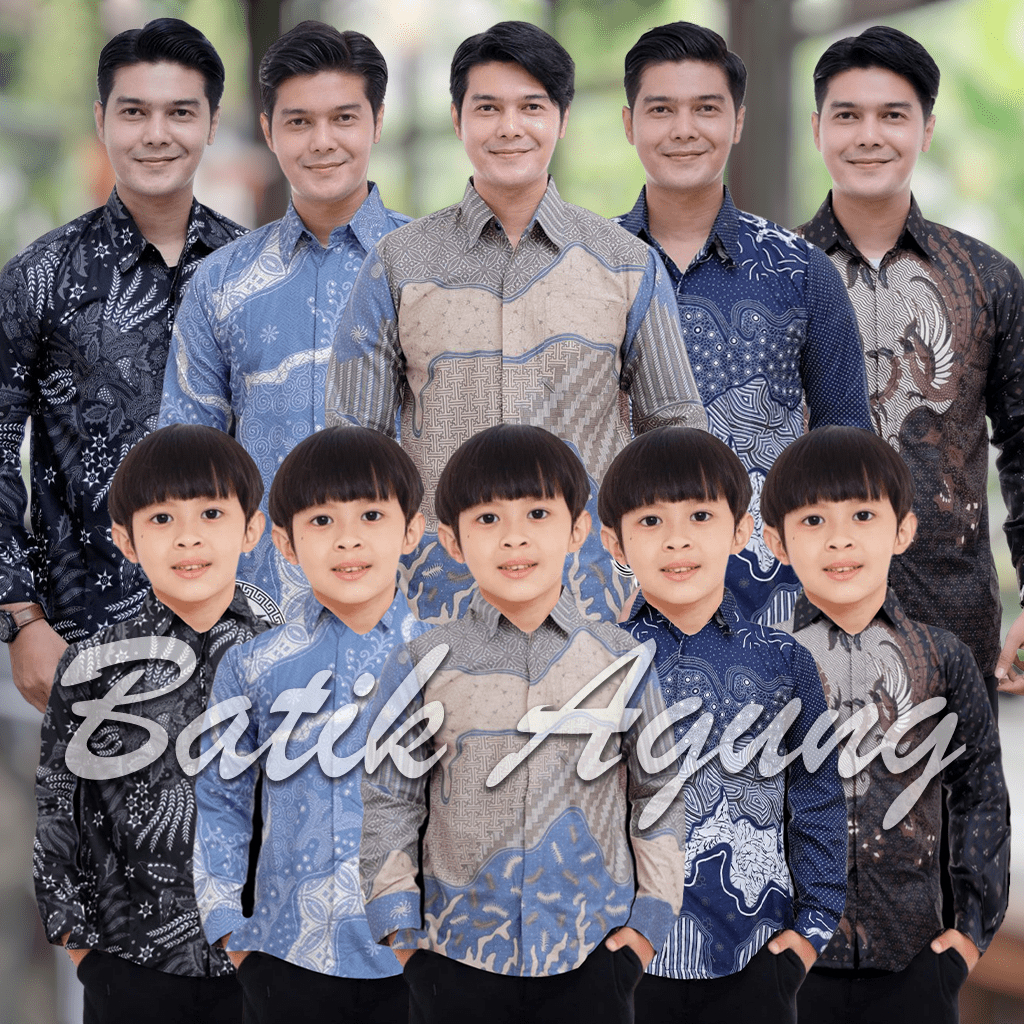 Set Batik Kondangan Lebaran Sarimbitan Keluarga Modern / Seragam Baju Batik Hajatan NIkahan Keluarga
