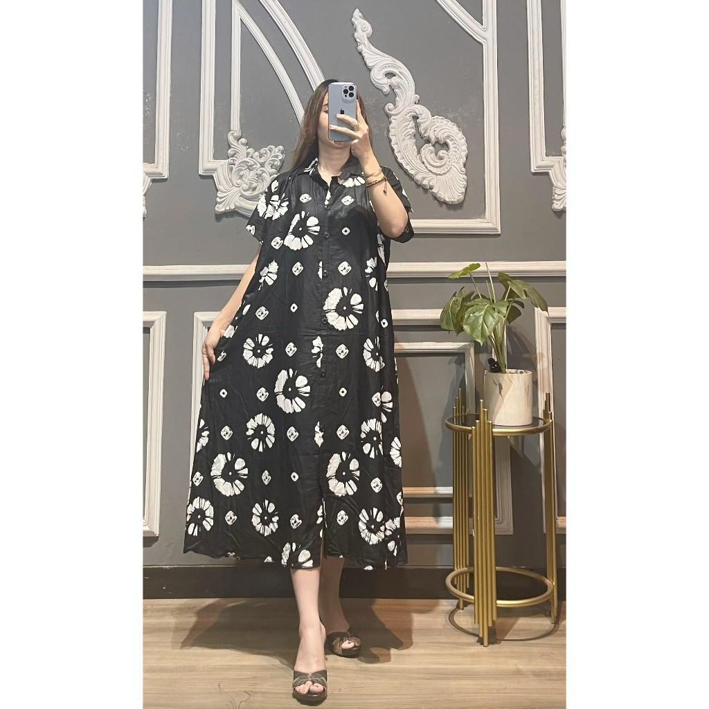 DASTER RAYON CAP BATIK CAP PEKALONGAN / Daster Rayon Cap Busui Super Jumbo / Daster