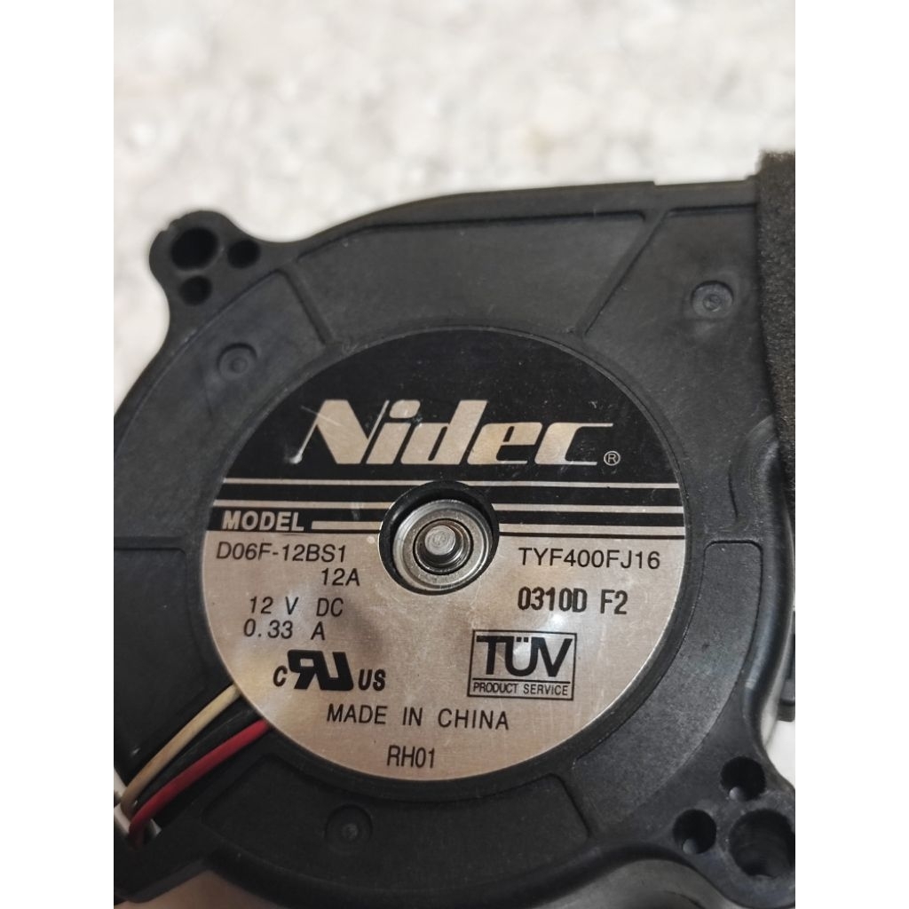 Kipas blower keong NIDEC 6cm 12V 0,33A