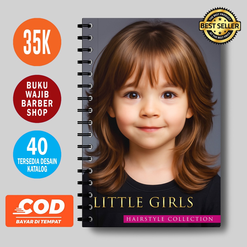 Buku Majalah Contoh Potongan Rambut Anak Perempuan - Buku Wajib Salon - Little Girls Hairstyle - LGH