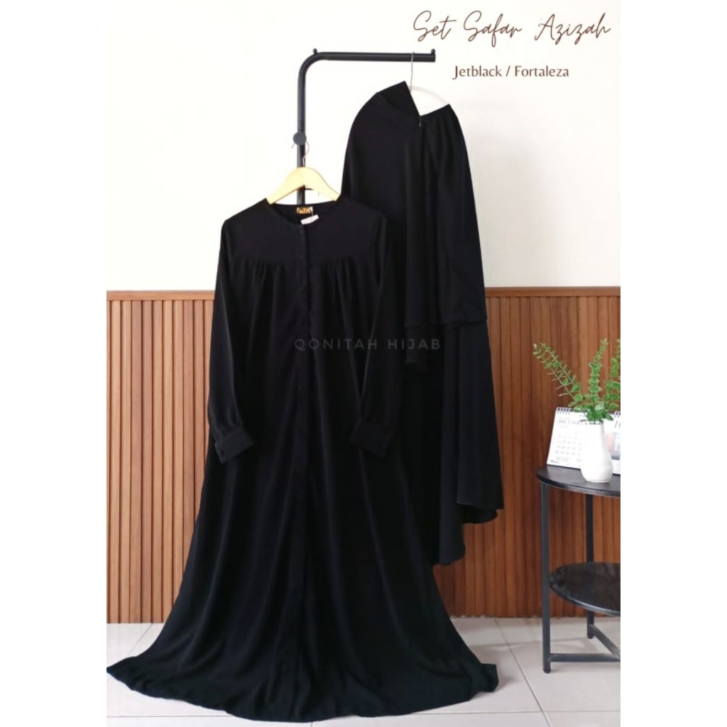 Set Gamis Akhwat Jilbab Safar Afifah by Qonita Hijab