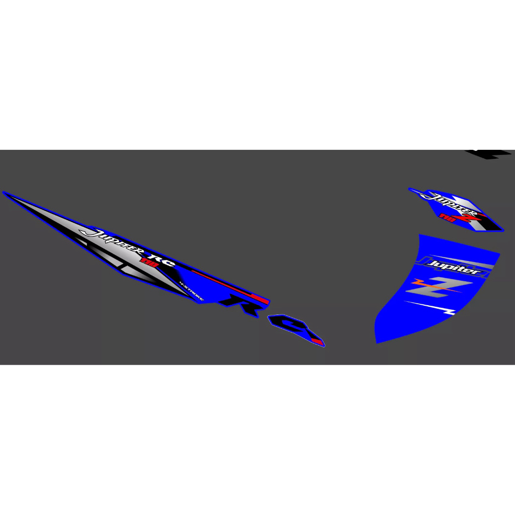 STRIPING JUPITER Z TRANSPARAN UV BIRU 110