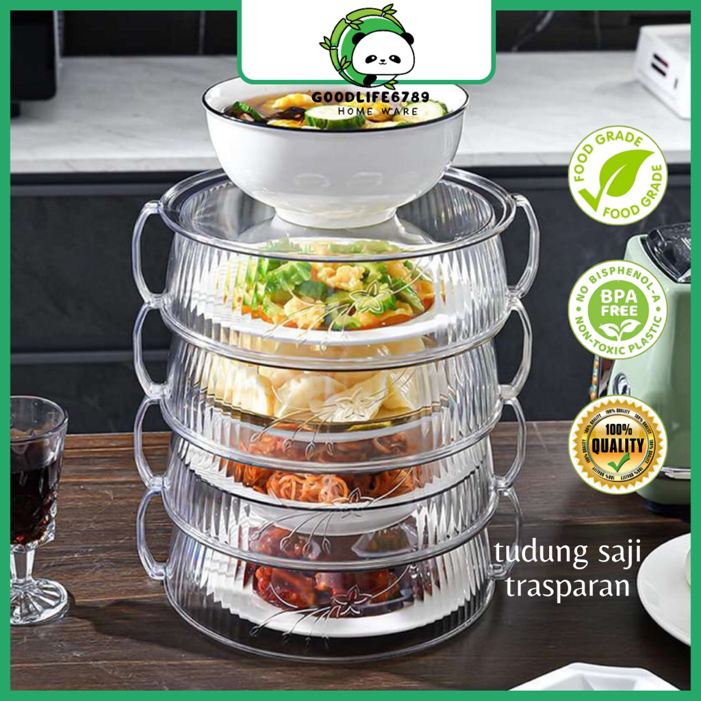 Pelindung makanan anti lalat rak penyimpanan makanan susun, wadah insulasi makanan, kotak penyimpana