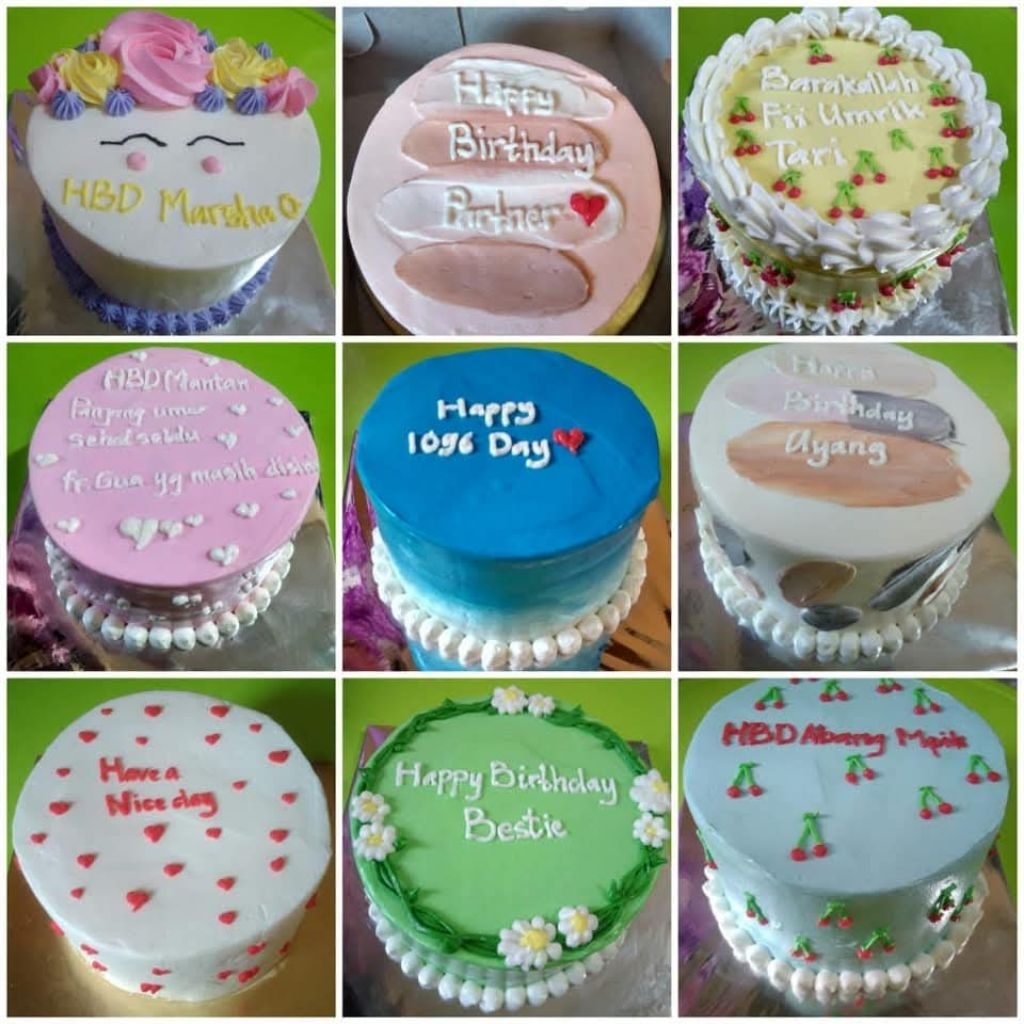 Korean cake D10cm kue ulang tahun mini