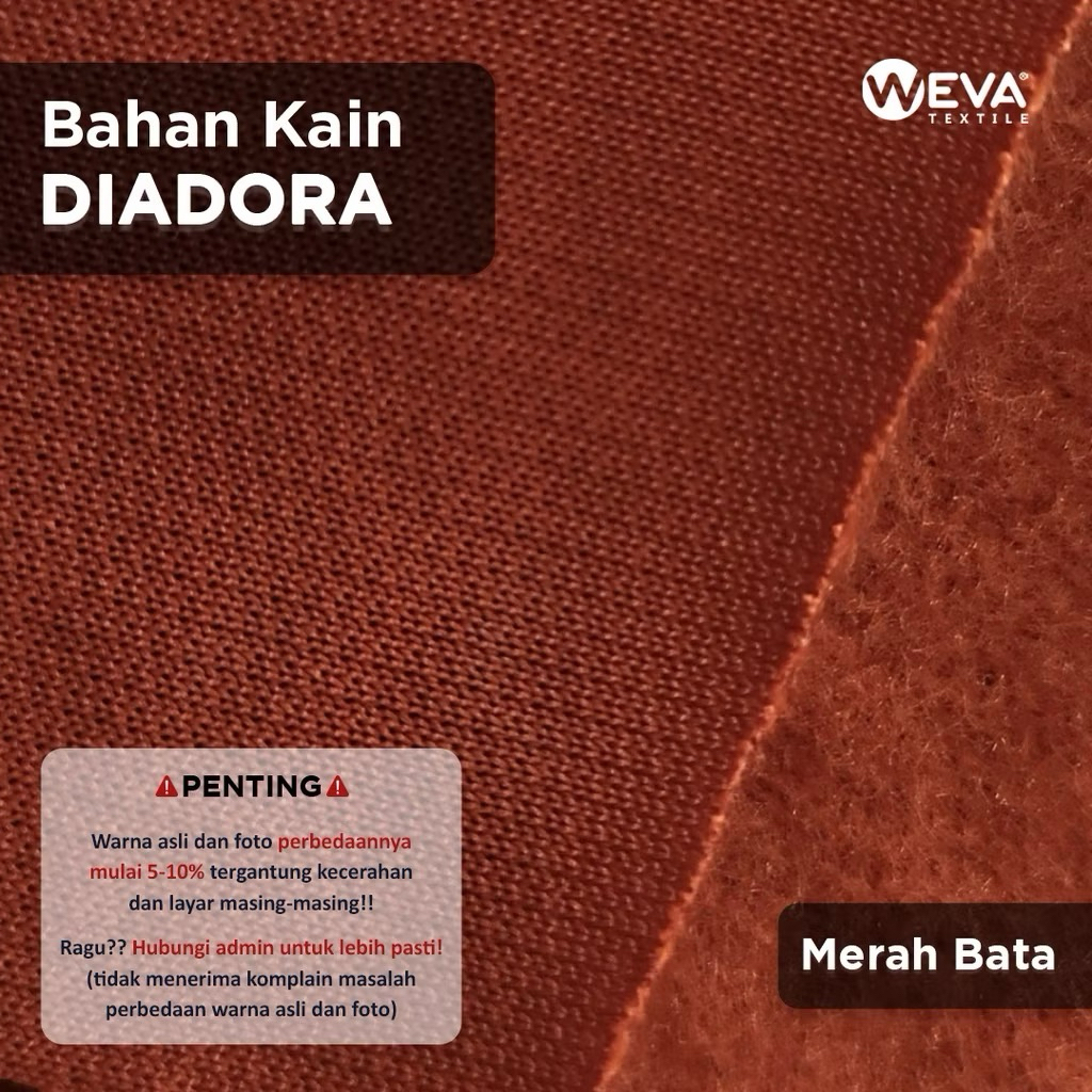 Bahan Kain Diadoraa Taiwan Kain Jaket & Celana Olahraga Merah Bata