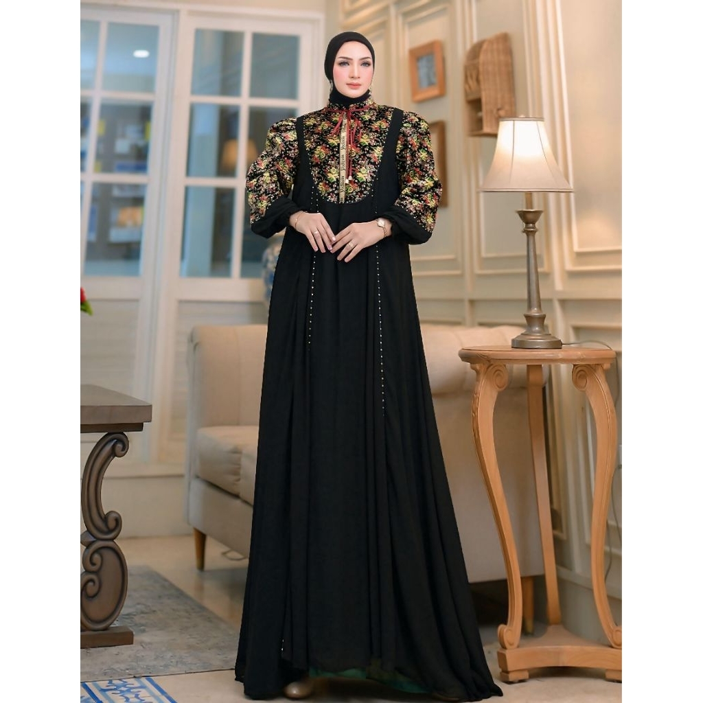 SAQILA series BY.  YODIZEIN EEVA SYARI INDONESIA / Gamis set Hijab / Gamis Mewah