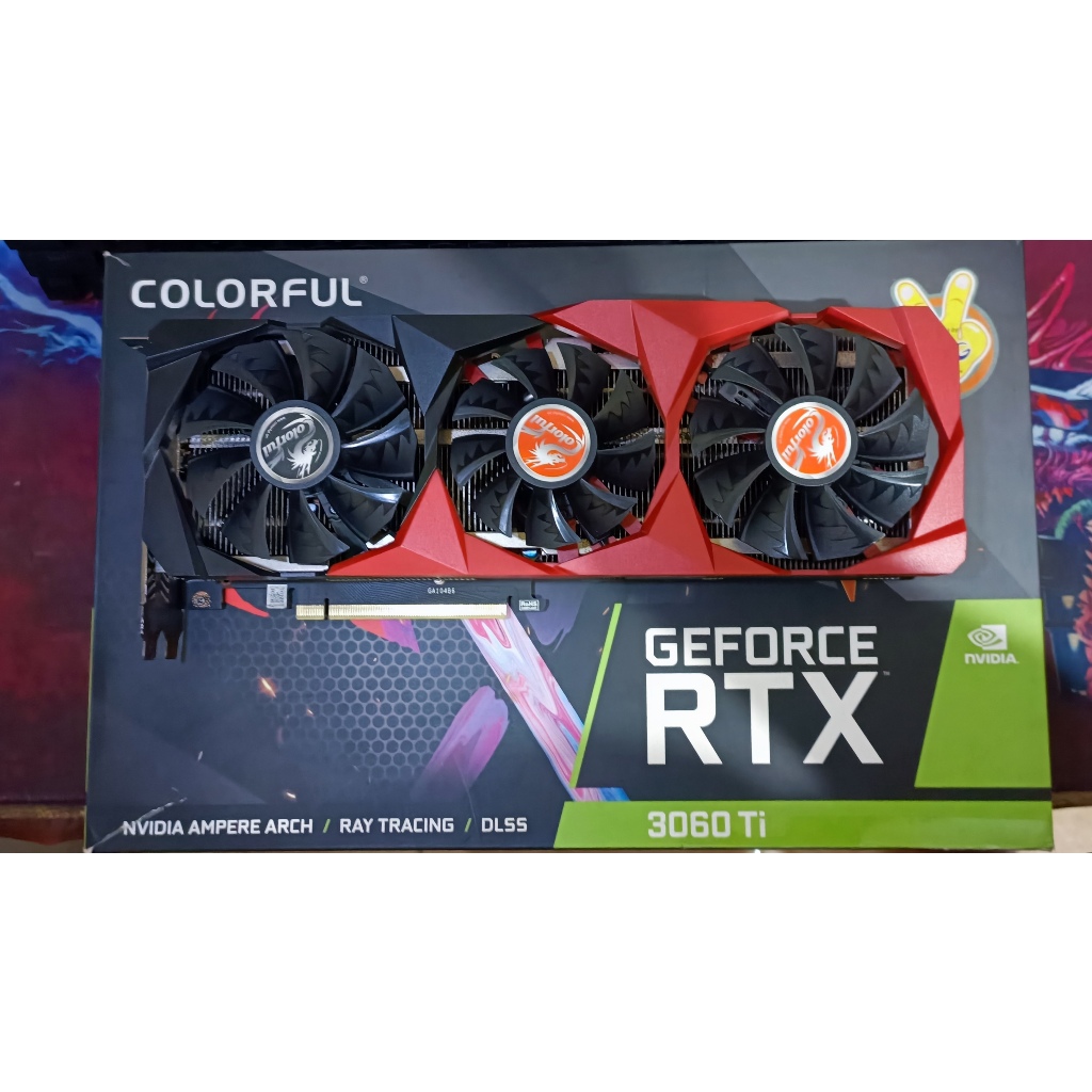 Colorful GeForce RTX 3060 Ti 8GB LHR Bekas Triple Fan Fullset Mulus