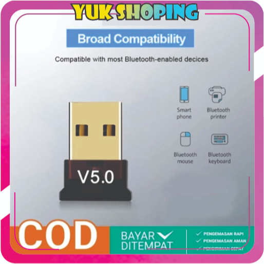 YUKSHOPING Bluetooth Receiver PC / Bluetooth USB Dongle 5.0 / Bluetooth Dongle PC/Bluetooth PC R1388