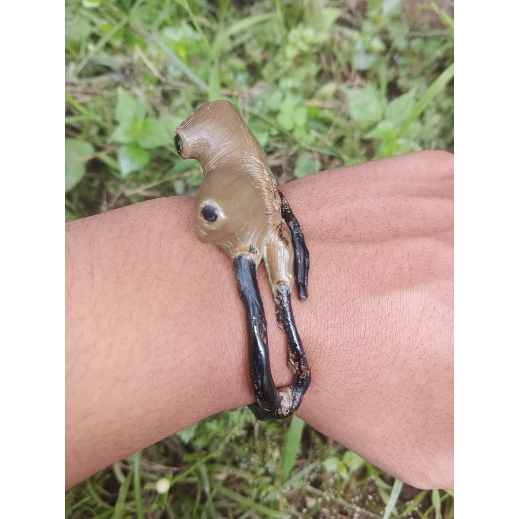 Gelang Akar Bahar Hitam Bonggol Combong Unik