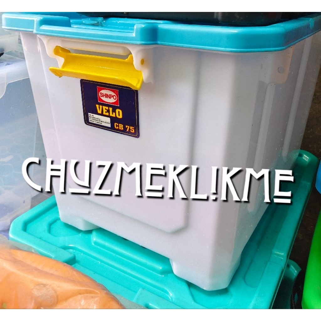 Container Box Shinpo Velo CB 75,Moto CB 90,Kargo CB 125 (Bahan TEBAL)/Box plastik Shinpo CB 75,CB 90