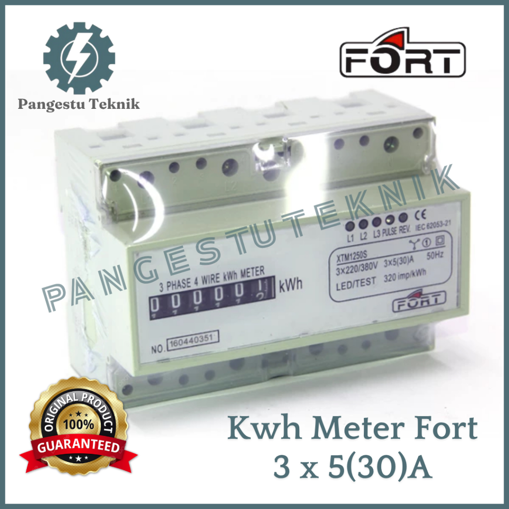 Kwh Meter 3Phase 5/30A merk Fort
