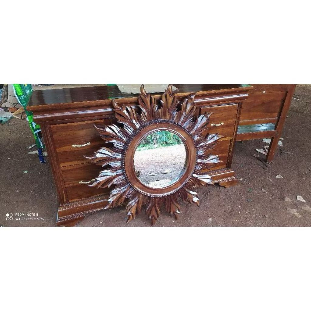 CERMIN DINDING KAYU JATI JEPARA