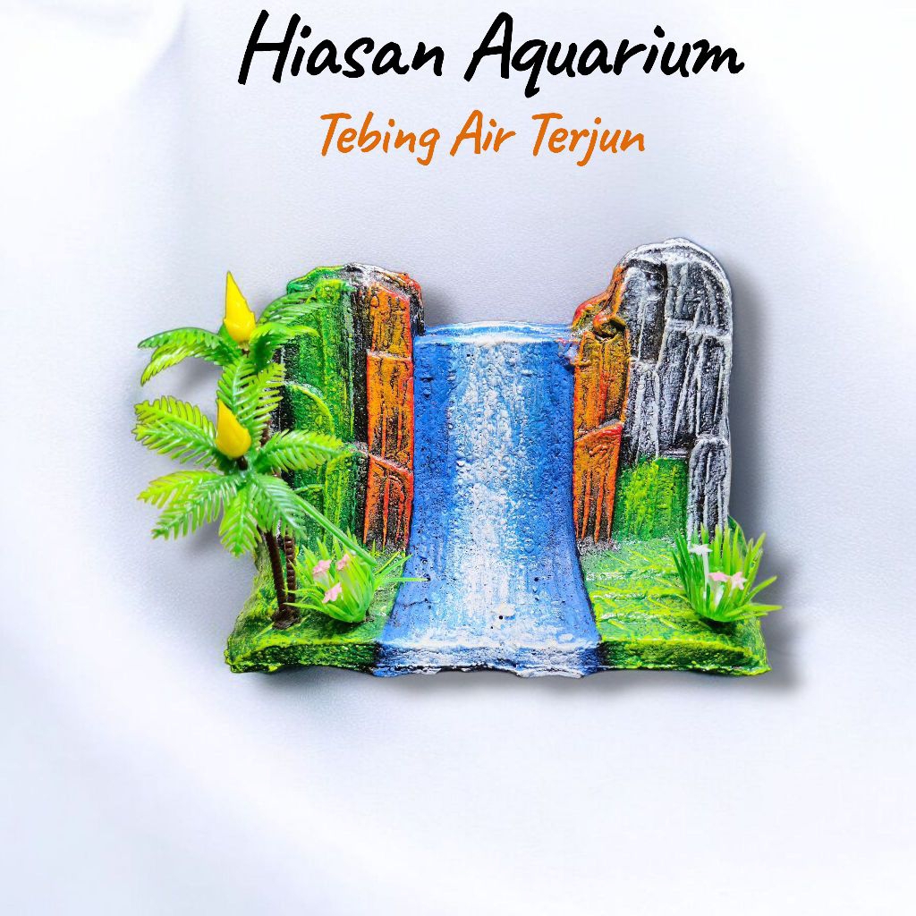 Hiasan Aquarium Aquascape Tebing Air Terjun