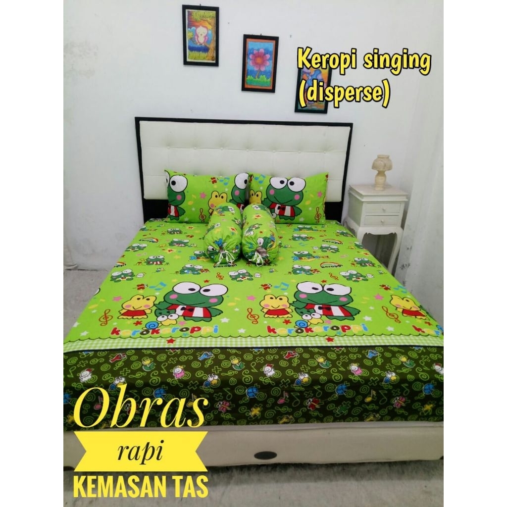 Keropi sprei sprei anak sprei 180x200 sprei 120x200 seprei sprei anak laki laki sprei homemade sprei