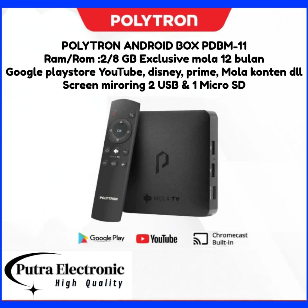 POLYTRON ANDROID BOX PDBM 11 / PDBM-11 MOLA TV