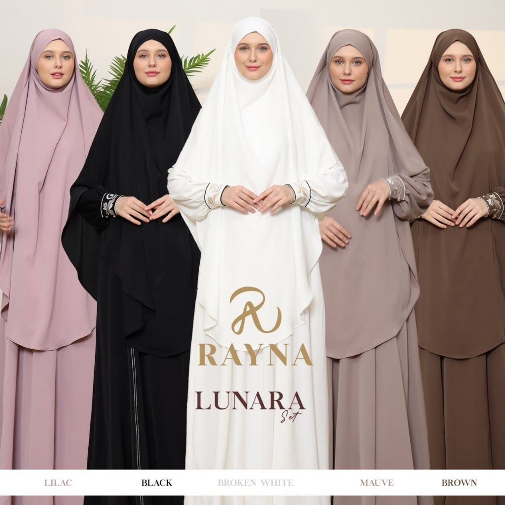Lunara set syari umroh dan haji series original Rayna