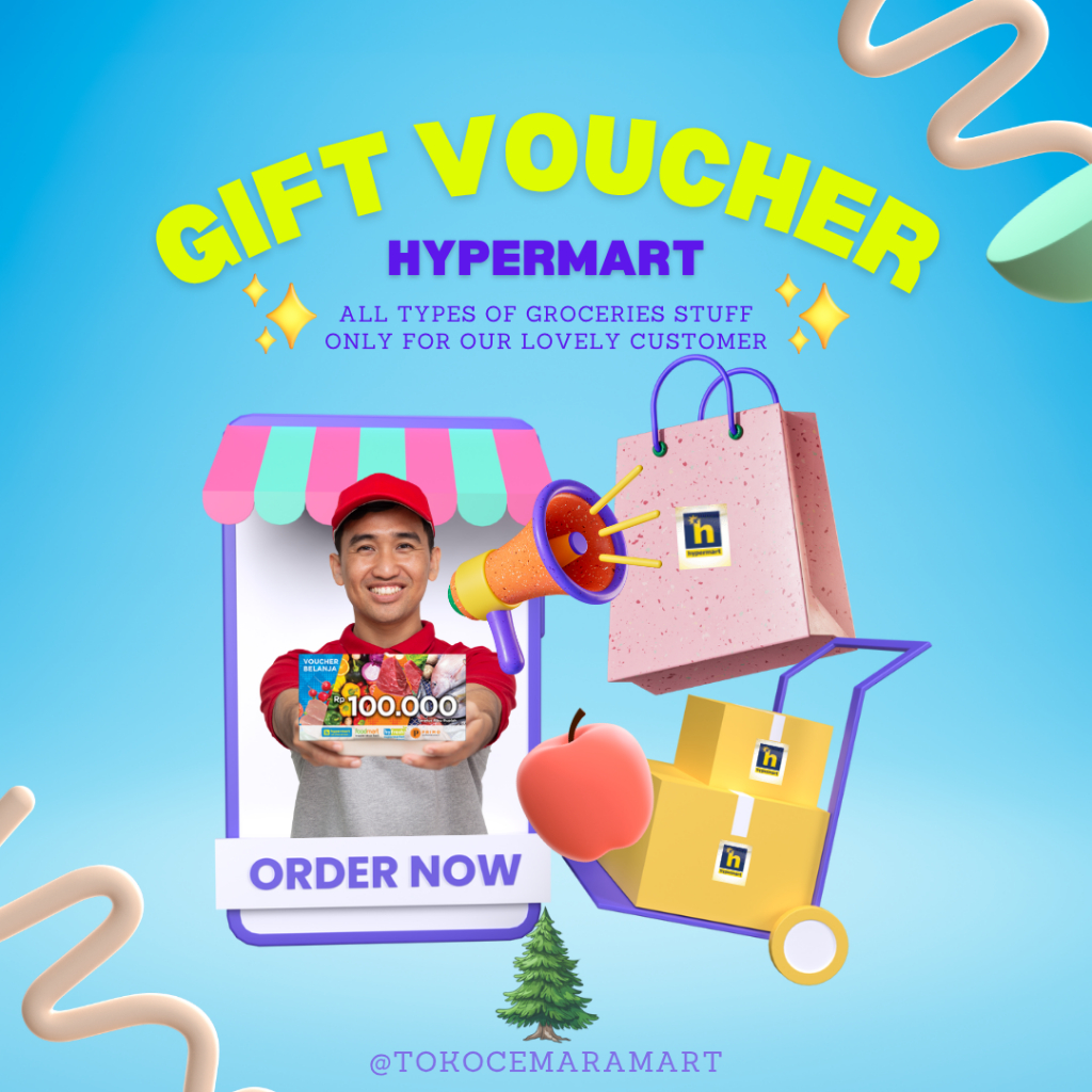 Hypermart Gift Voucher Rp100.000 – Bisa Dipakai di Hypermart, Foodmart & Hyfresh
