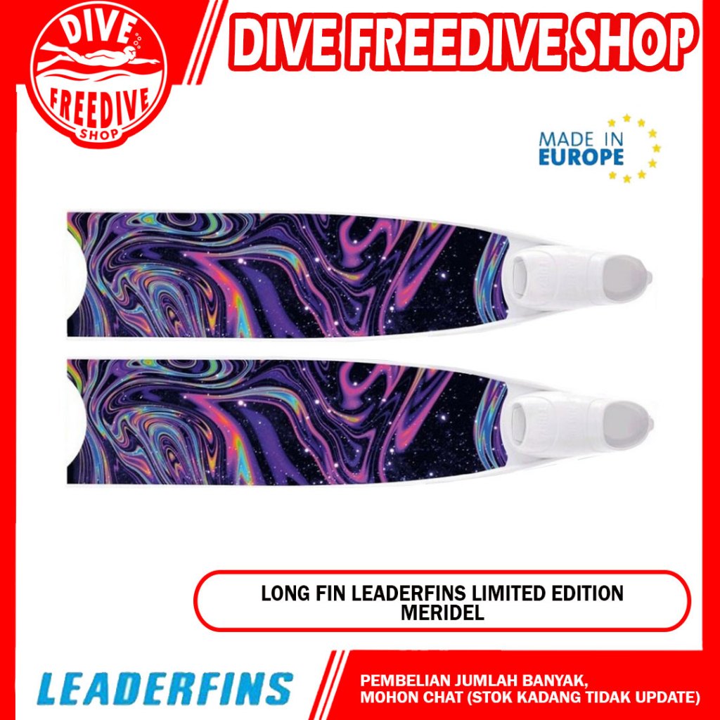 Long Fin Leaderfins Limited Edition Meridel Fiberglass Pure Carbon Fins Kaki Katak Freedive Freedivi