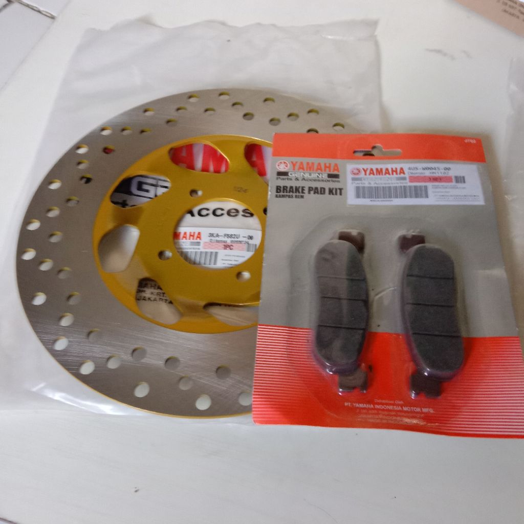 Piringan Cakram Depan Plus Kampas Rem Yamaha RX king RX New RX Z Kualitas ORI .