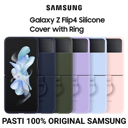 A - Case Cover With Ring SAMSUNG Z FOLD 7 / Z FLIP 4 Warna Anti Jamur Silicone Bludri Kain Bludu Can