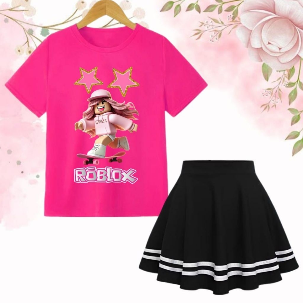 Setelan Anak Perempuan/Setelan Rok Scuba Anak ROBLOX 1